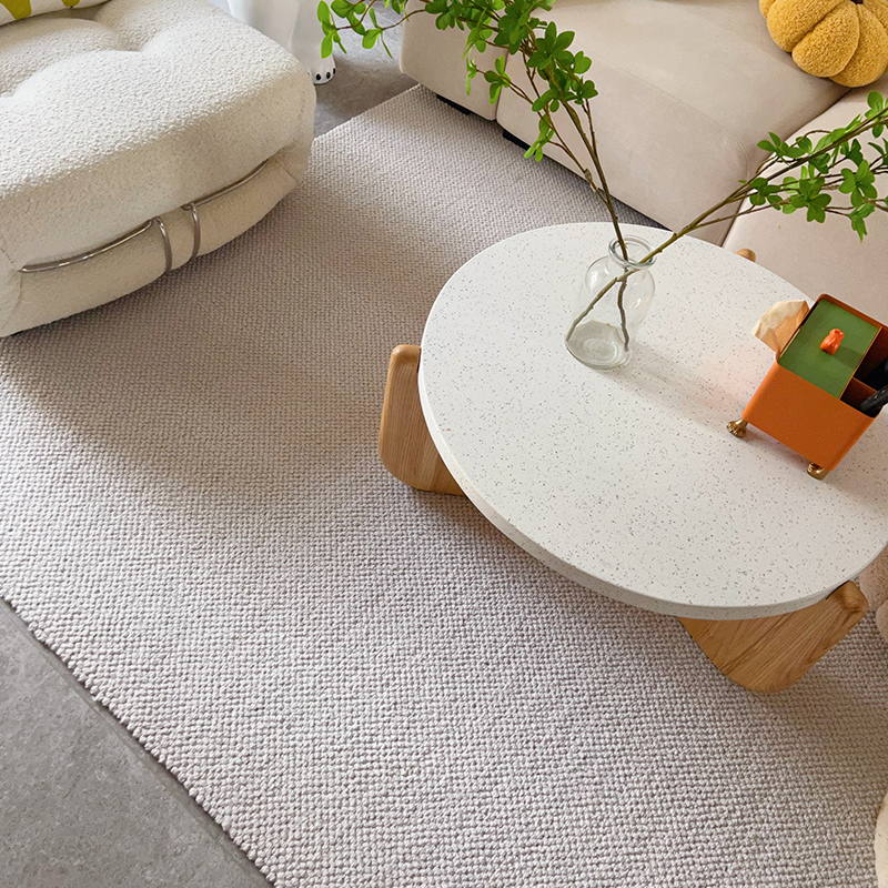客厅地毯羊毛混纺简约现代高级感