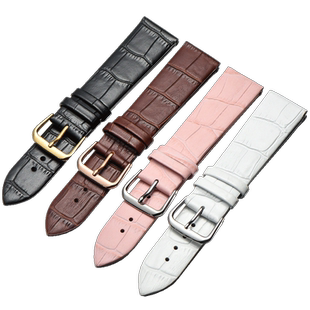 手表带女真皮薄款代用dw天王美度ck卡西欧飞亚达依波伯爵真皮表带