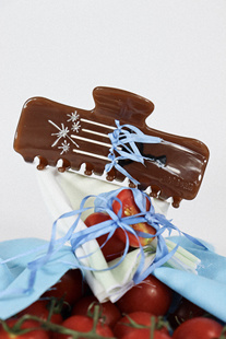 sorgenti原创设计烛台抓夹醋酸鲨鱼夹小众蝴蝶结绑带博主同款 发饰