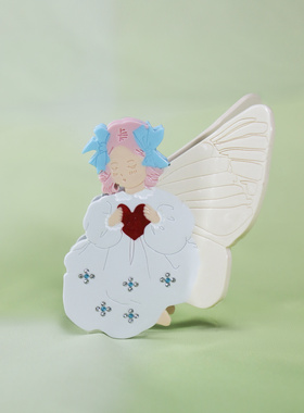 孙千林允同款sorgenti原创设计拇指姑娘抓夹鲨鱼夹梦幻童话感