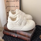 丑萌鞋 荔枝公园kitty厚底小白鞋 蕾丝魔术贴板鞋 女鞋 子女2026新款