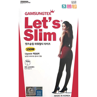 韩国lets slim压力显瘦腿袜连裤袜女春秋款丝袜打底袜裤袜150m