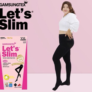 春秋连裤 女胖mm加肥大码 袜300M slim压力显瘦腿袜打底裤 韩国lets