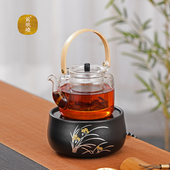 莺歌烧电陶炉家用冬日围炉煮茶茶炉电陶炉迷你型烧水壶煮茶器轻音