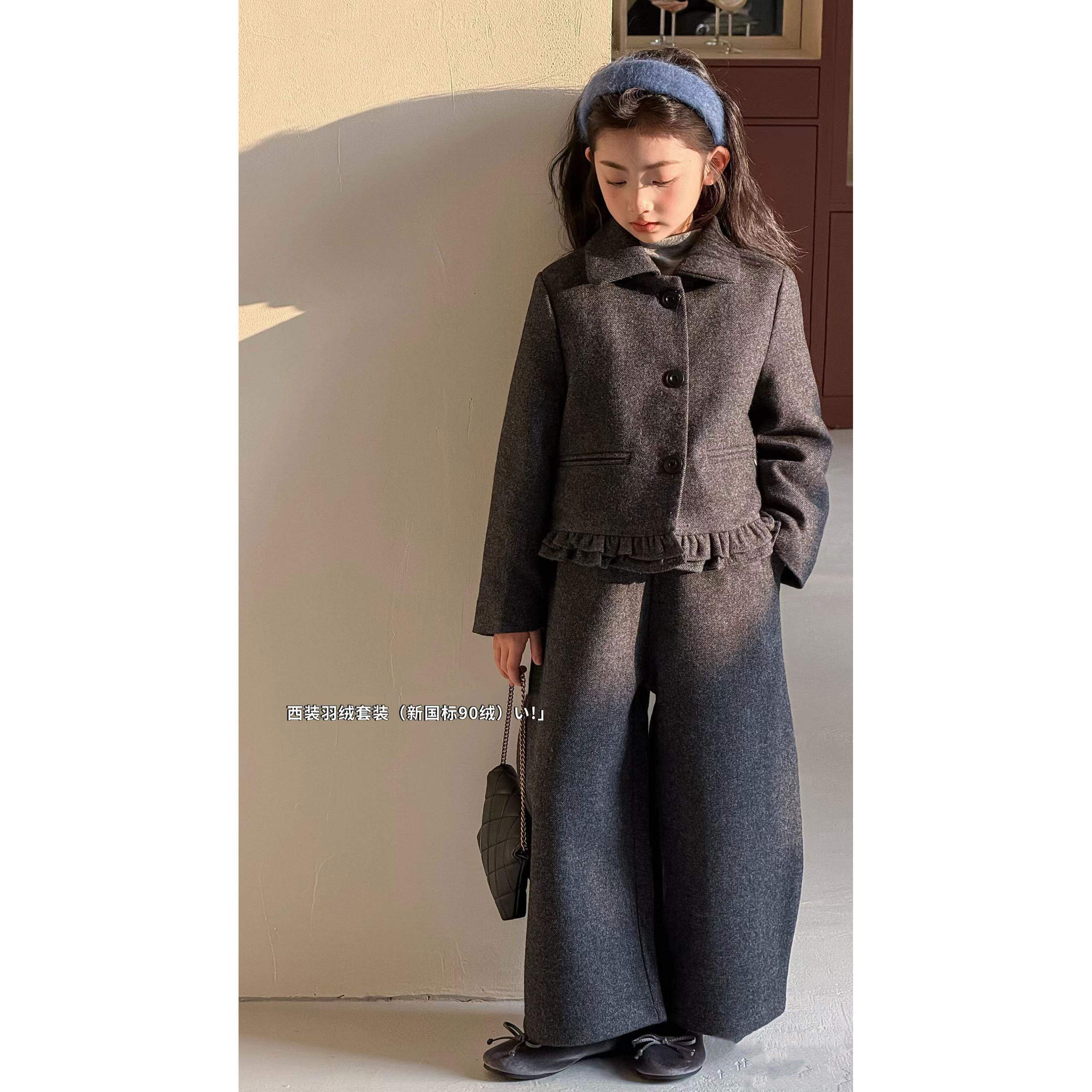 新年款 女童洋气纯色气质儿童 羽绒内里套装外套+裤子中大童亲子,童装/婴儿装/亲子装,套装,淘宝优惠券,粉丝福利购,淘宝优惠卷