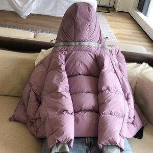 美妞之城 女童紫色加厚羽绒服中大童2024冬季新款童装 品质大版型