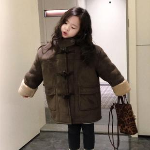 儿童里衬加厚绒大衣外套洋气小女孩衣服2024新款童装 很软有质感