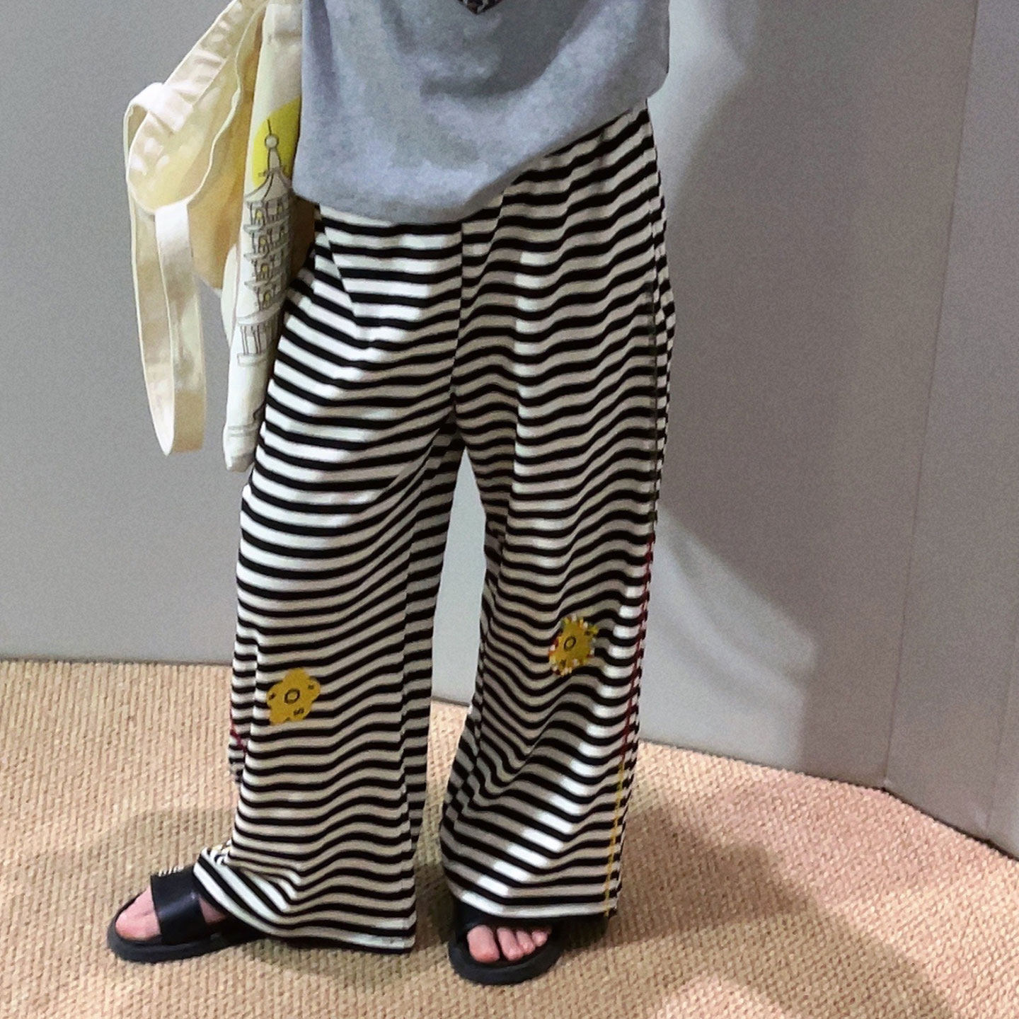 美妞之城 女童夏季超薄款条纹休闲裤中大童装子2026新款童装 重工