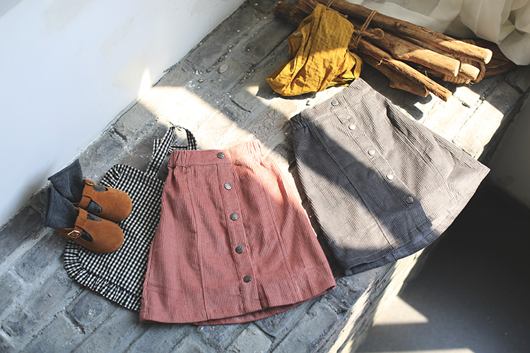 Jupe fillette en velours côtelé - Ref 2052579 Image 1