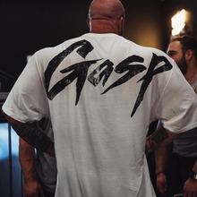 GASP健身运动短袖T恤夏季美式纯棉宽松休闲跑步训练短袖大码T恤男