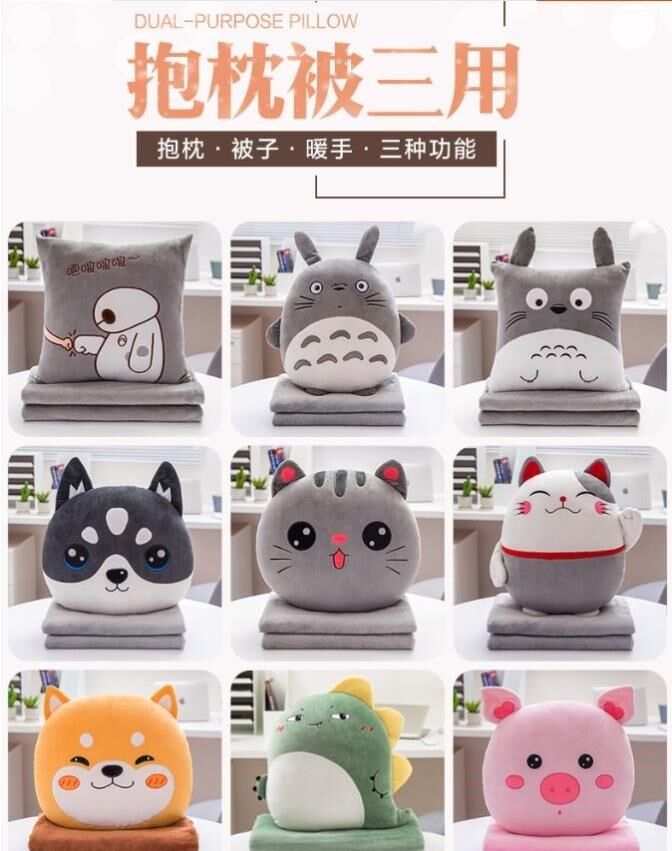 Cartoon Hippo elephant Plush Pillows quilt Dual use Muppets a doll Blanket personality lovely girl Toysin the Home Fabric , Pillow/Pillow  category - from Buy2taobao.com to provide professional Taobao agent buy service