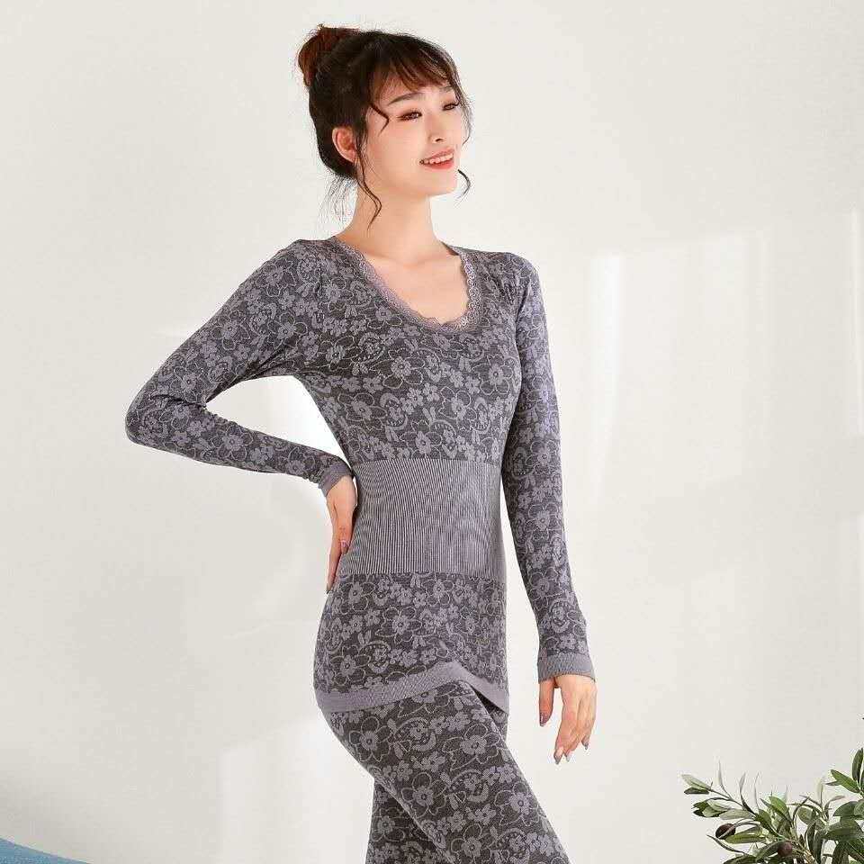 女士秋衣秋裤长袖打底衫薄款高弹力棉保暖内衣妈妈大码棉毛衫套装,女士内衣/男士内衣/家居服,保暖套装,淘宝优惠券,粉丝福利购,淘宝优惠卷