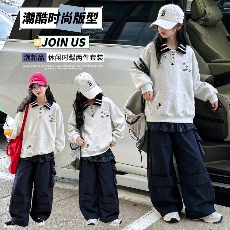 女童卫衣套装2026新款秋季时儿童运动套装