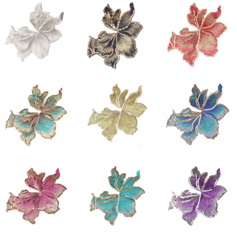 亮片刺绣花朵布贴手工DIY