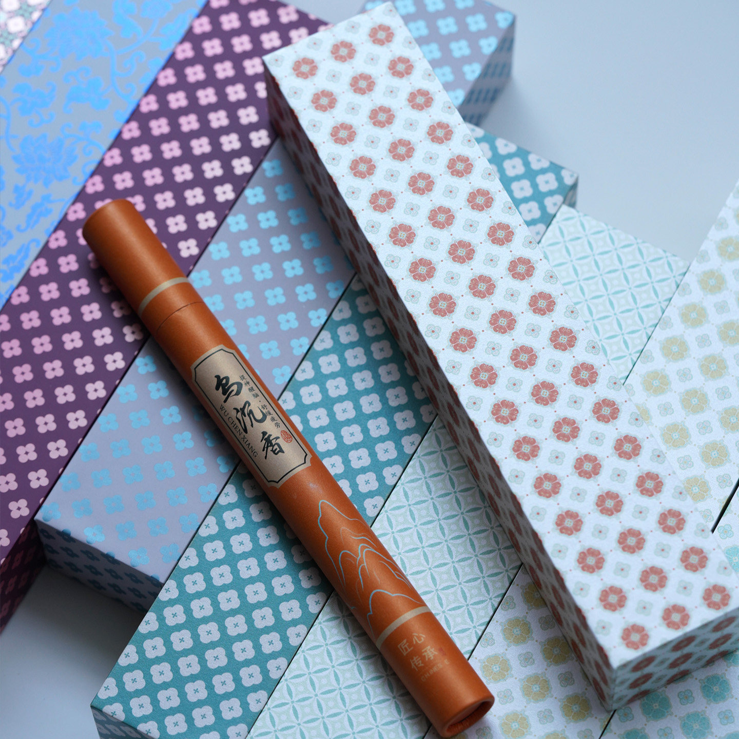 质感珠光通用沉香长条盒储存线香盒檀香沉香通用纸盒天地盖收纳盒