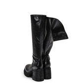 知 benefanfan 系列恨天高增高长靴水洗里外全皮拉链高跟靴