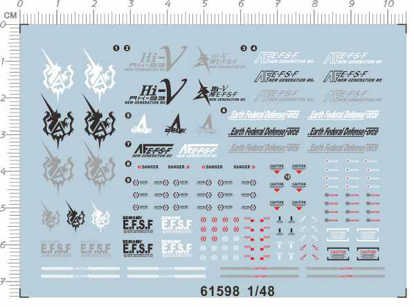 1/48 RX-93-2 Hi-Nu hi-new hi-v HEAD海牛头胸像gd水贴 61598