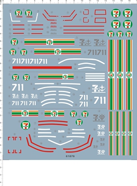 MG 1/100 RX-78-2 ver.GFT 7-11 711 机甲GD模型水转印贴纸 61876