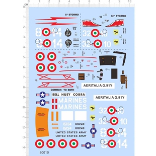 1/72 海军陆战队(休伊眼镜蛇)通用标志 独立胶位水转印贴纸 80010