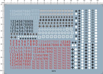 德国德军标志数字水贴纸 5870-4501