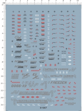 1/100 GX-9900 X HGAW 月神月光卫星炮装备gd水贴 61987-7809 MG