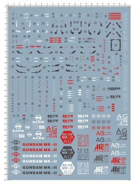 PG RX-178 MK-II MK2 MK 2 AUGE 白兔奥古配色gd水贴 466