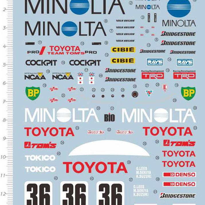 1/24 MINOLTA TOYOTA 88C-V GT1 TS 020车贴水贴纸拉花 65279A