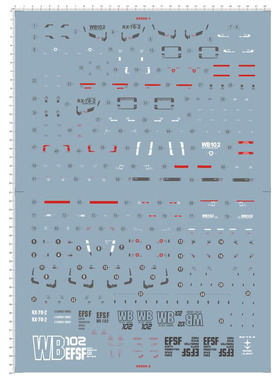 高达模型 MEGA SIZE 1:48 RX-78-2 元祖高达.专用水贴【60856】