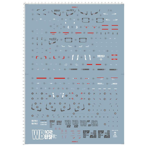 高达模型 MEGA SIZE 1:48 RX-78-2 元祖高达.专用水贴【60856】