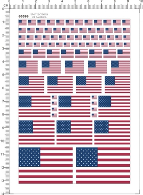 60596 美国国旗道具水贴 10*14cm