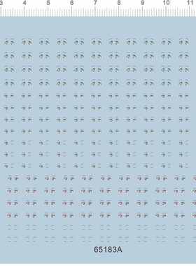 65183A 1/35 少女与战车 继续高校单眼眨眼眼睛水贴纸