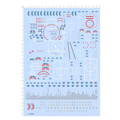 1/350 企业肯尼迪福特布什号美国航空母舰比例模型水转印贴 73196