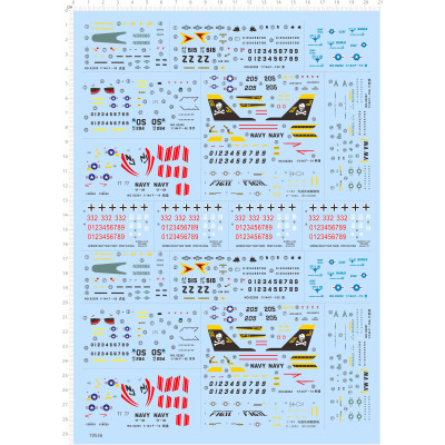 飞机模型 1:144 Fighter 战斗机(世界各国).专用水贴【70536】