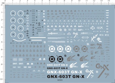 GD模型 HG 1/144 GNX-603T GN-X 厄运式白虎星专用水贴 62303
