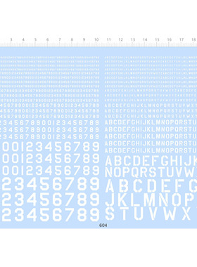 USAAF USA 英文阿拉伯数字美军模型水转印贴纸黑白USSAAF 604 A5