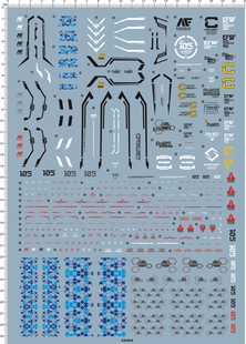 62494 HG RX-105机甲之城PYRANNOSAURUS哈萨维疯狂柯西gd水贴纸