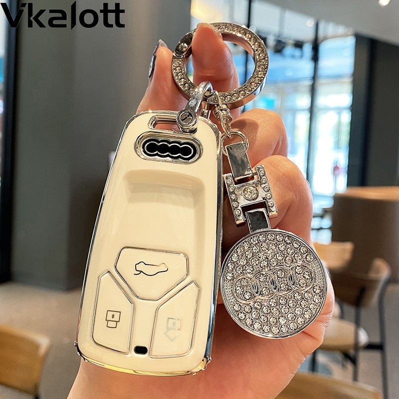 适用新奥迪a4l钥匙套Q5L车a5包a6l扣a7 a8钥匙壳女高档2021款全包