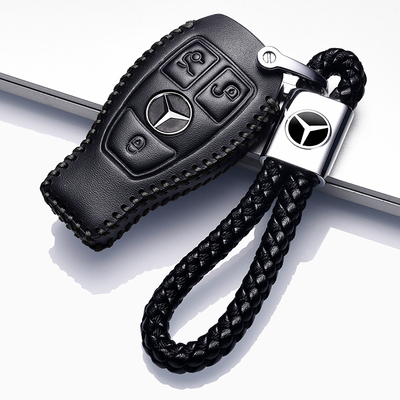 奔驰C级C200L车钥匙套真皮GLC260 GLA200 GLE320 GLS400钥匙包扣