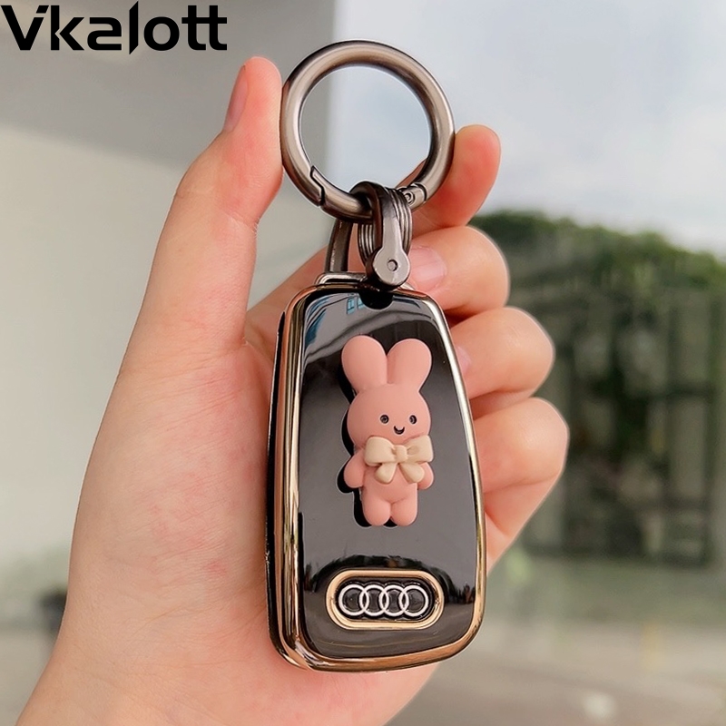 适用奥迪Q5L钥匙套A4L扣Q3女A3车Q2L壳A6L保护tpu卡通2022款tt包