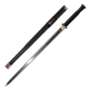 素装紫铜错银江河纹八面汉剑龙泉禾字号宝剑查长伟大师作品未开刃