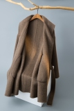 英伦风毛呢大衣腰带外套休闲轻奢羊毛风衣深咖色W061P485，男装风衣，电商D203(原钱塘6011)