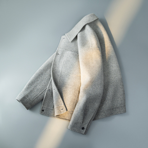 呢子外套秋冬韩版渐变男款翻领休闲短款夹克D203-Y809P355控569图片