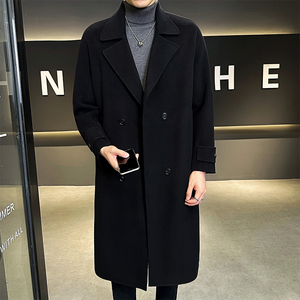 店主风毛呢大衣英伦风衣 西服领过膝加厚羊毛外套8137P485控788图片