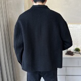 2025韩版羊毛休闲立领大衣简约时尚电商D203-2271P385控659，男装毛呢大衣，电商D203(原钱塘6011)