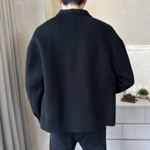 2025韩版羊毛休闲立领大衣简约时尚 电商D203-2271P385控659图片