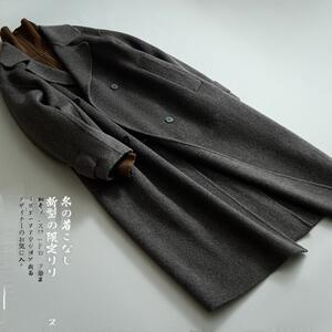 澳洲羊毛毛呢大衣双面呢长款英伦风风衣西装领外套1851P575控958图片