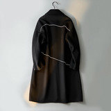 2025秋冬毛呢大衣双面呢中长款青年风衣651P385控658，男装风衣，电商D203(原钱塘6011)