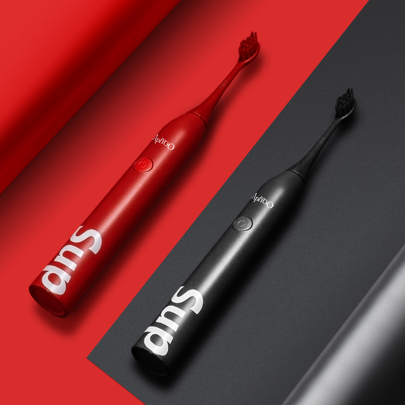 apiyoo红色软毛电动牙刷