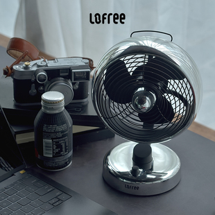 Lofree洛斐电风扇有范儿L摇头大风量落地充电低噪定时遥控骑士银