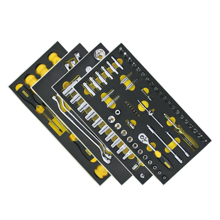 史丹利EVA工具托组套螺丝刀两用扳手手六角套筒棘轮工具大力钳锉